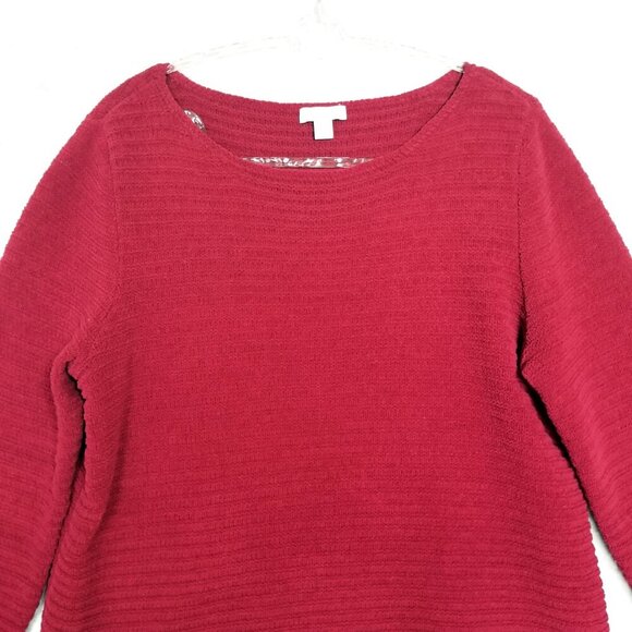 J Jill Chenille Women's Size XS Textured Sweater Pullover Soft Cozy Cabincore - Picture 2 of 9